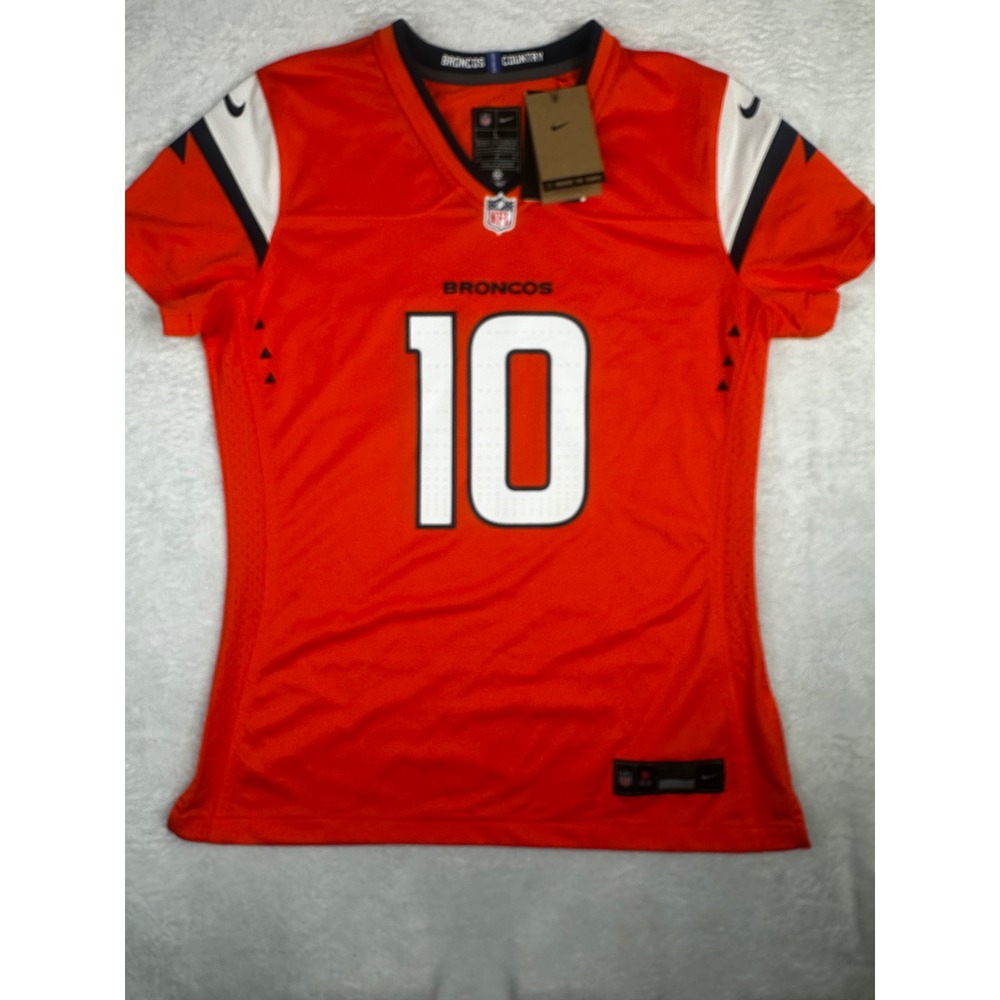 Nike Denver Broncos Bo Nix 10 Jersey Womens Large Orange NFL Game Day 67NW-0B8L